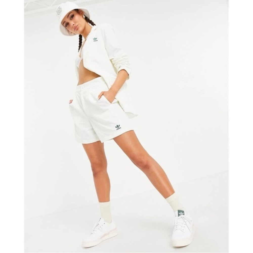 Adidas Originals Tennis Luxe Tailored High Waisted Pleated Shorts